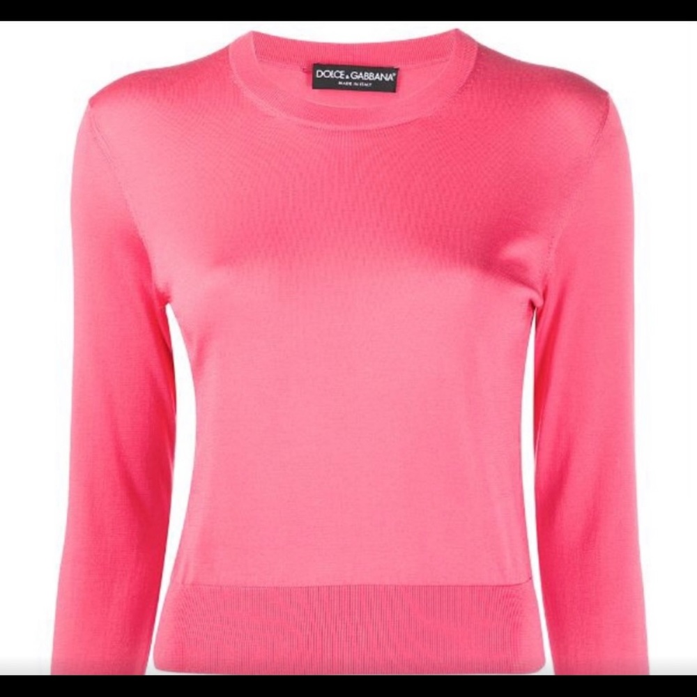 Dolce & Gabbana Pink Silk Sweater